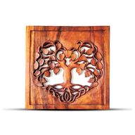 Panel Decorativo de Madera Árbol de la Vida con Corazón 30x30cm