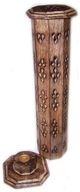 Box of 2 Hexaganal Incense Tower Smoke Box - Mango Wood