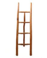 Gran escalera de teca - 1,5 m - Natural