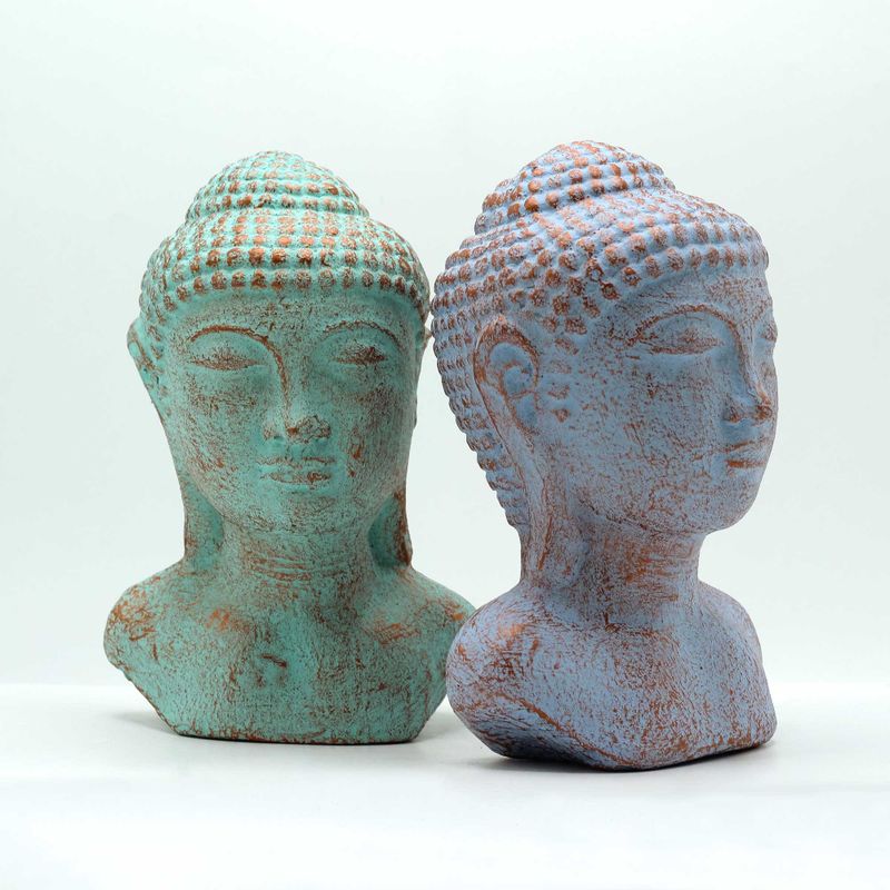 Cabeza de Buda Tranquilidad - Cobre verde