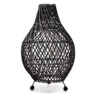 Lámparas de mesa de ratán - negras