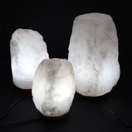 Lámpara de Sal del Himalaya de Cristal de Roca - & Base apx 3-5kg