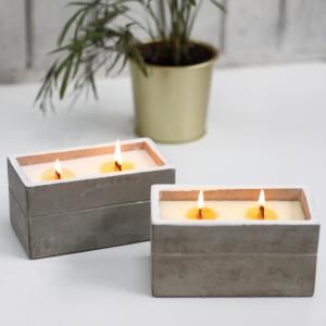 Velas de madera de hormigón