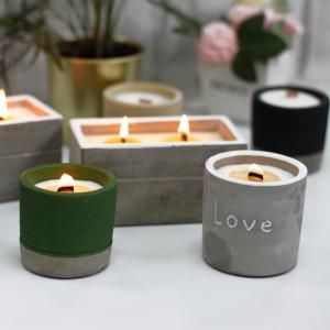 Velas de madera de hormigón