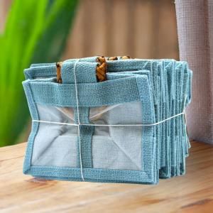 Bolsas de Regalo en Yute y Algodón con Ventana