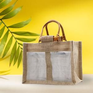Bolsas de Regalo en Yute y Algodón con Ventana