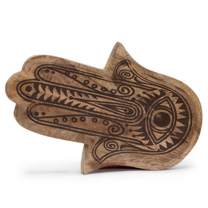 Bandeja larga 30x20.5x2.5cm - Hamsa Negro