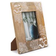 Marco Grande de Madera de Mango (para 13x18cm) 28x23x2cm - Mandala Blanco