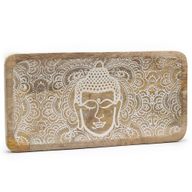 Bandeja Larga 30x15x2,5cm - Cara de Buda Blanco