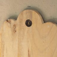 Placa de pared Mano de Hamsa en madera de Mango - Blanco