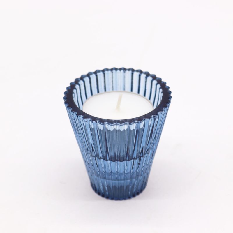 Portavelas reversible para cena / vela de té - Azul real