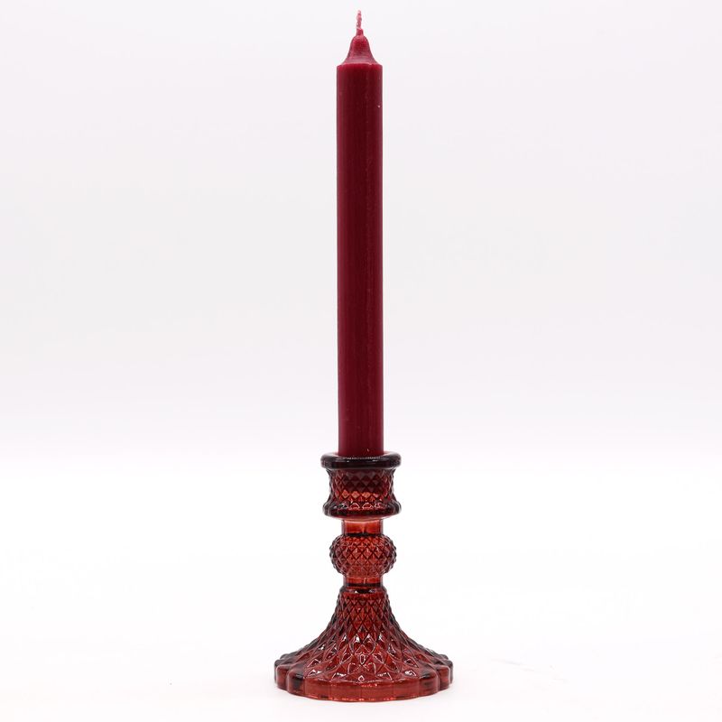 Portavelas Vintage para cena - Rojo Vampiro