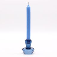 Portavelas reversible con diseño de seta para cena / vela de té - Azul real