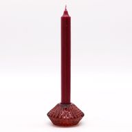 Portavelas reversible con diseño de flor para cena / vela de té - Rojo vampiro