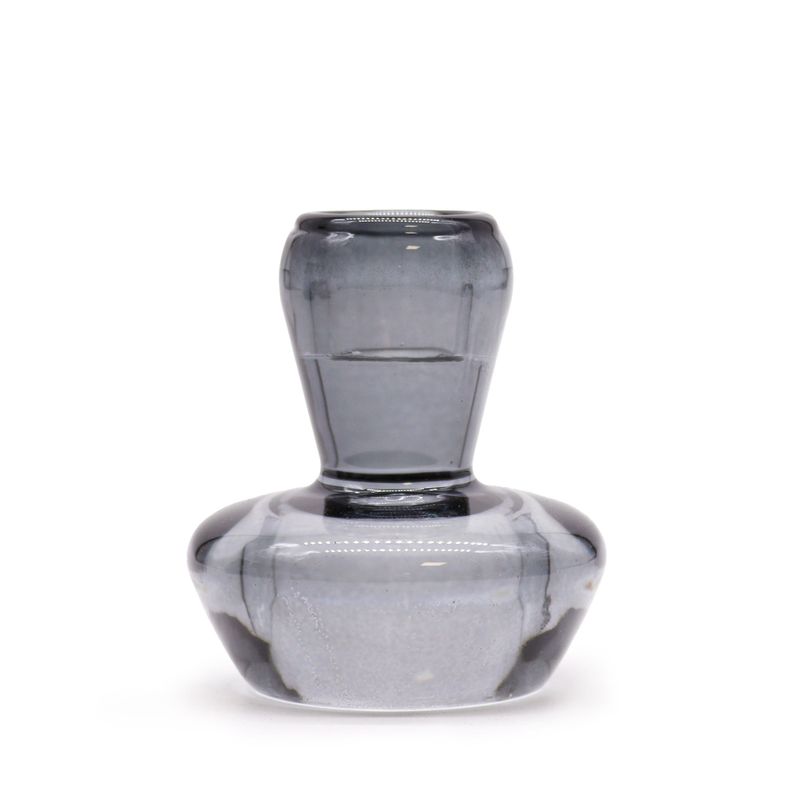 Portavelas reversible con diseño de seta para cena / vela de té - Gris medianoche