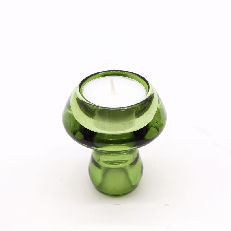Portavelas reversible con diseño de seta para cena / vela de té - Jardín de Jade