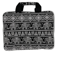 Bolsa acolchada para portátil (Elepants Motiff) 33x24x3cm