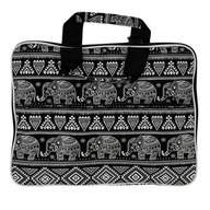 Bolsa acolchada para portátil (Elepants Motiff) 33x24x3cm