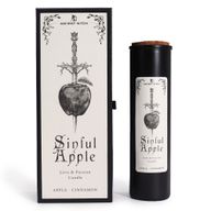 Manzana Pecaminosa, vela ritual de la bruja antigua y caja de regalo a juego, vista frontal