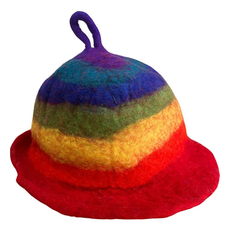Sombrero de sauna de fieltro - Arcoíris
