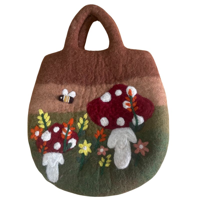 Bolsa de fieltro para jardín de setas - 35 x 27 cm