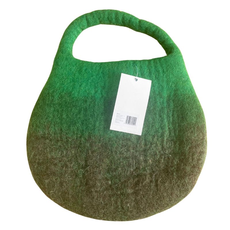 Bolsa de abejas de fieltro al agua - Un asa con imán - Tonos Verdes