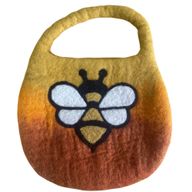 Bolsa de abejas de fieltro al agua - Un asa con imán - Naranja amanecer