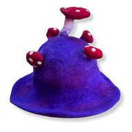 Sombrero de hongo de fieltro - Violeta intenso
