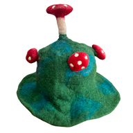 Sombrero de hongo de fieltro - Verde musgo de montaña