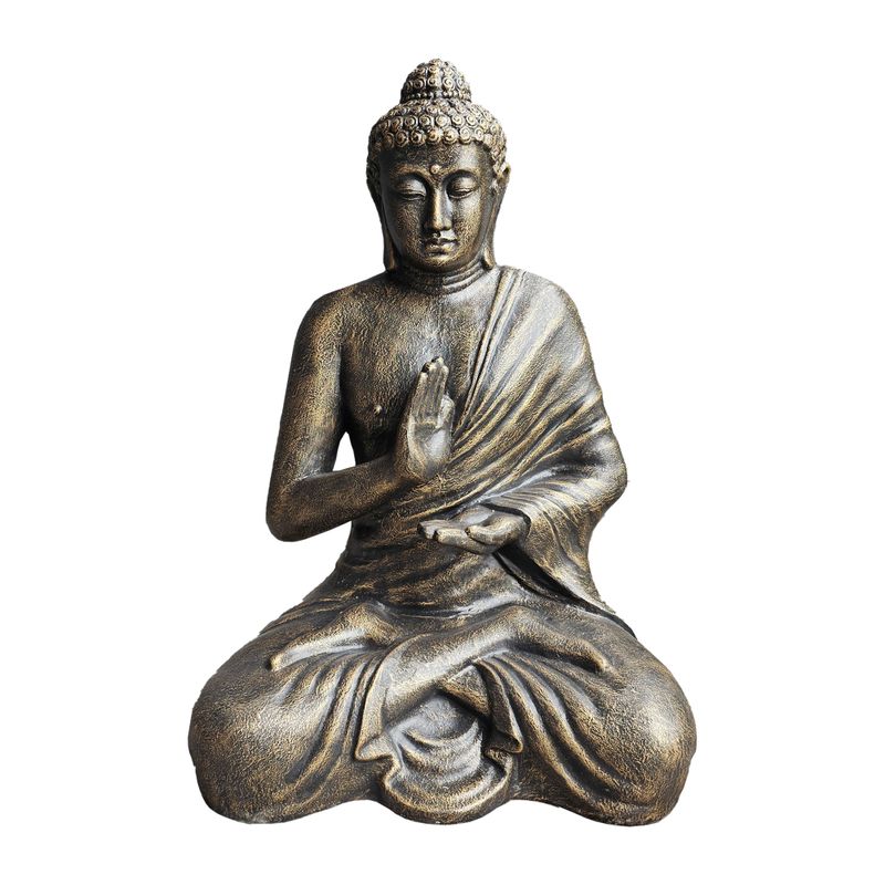 Gran Buda de Oro Antiguo Meditación en Estupa - 1.5m