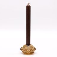 Portavelas reversible con diseño de flor para cena / vela de té - Ámbar