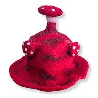 Sombrero de hongo de fieltro - Rush To The Head Rojo
