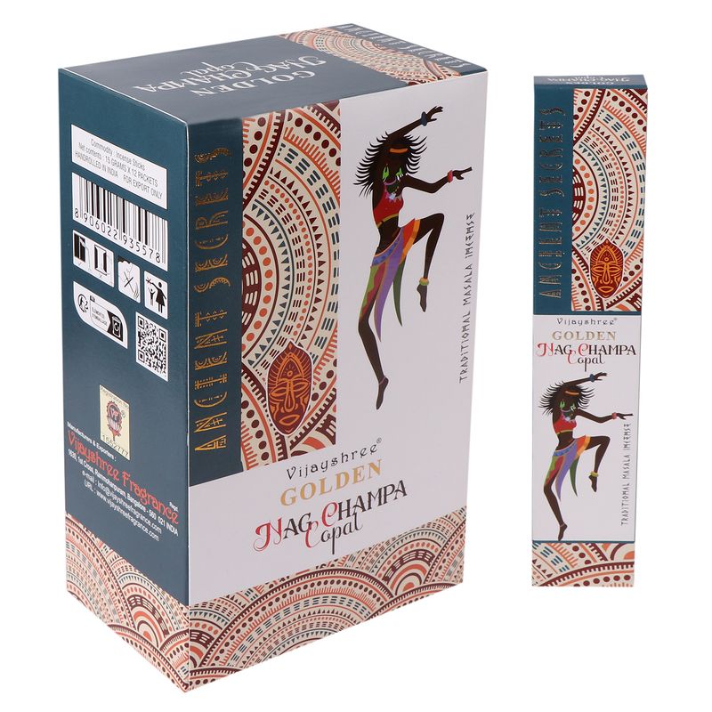Incienso Golden Copal Dorado y Nag Champa – 15 g