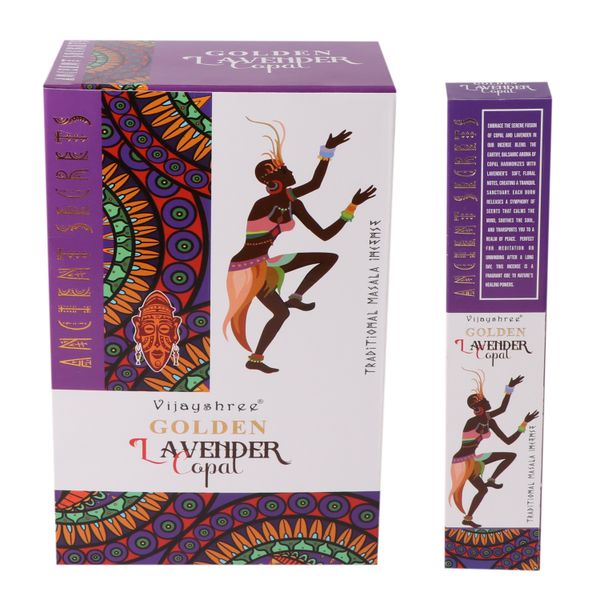 Incienso Golden Copal Dorado y Lavanda – 15 g