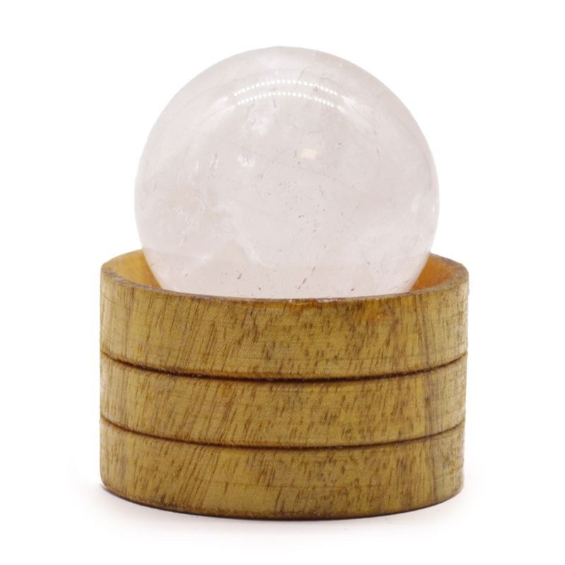 Esfera de cristal de 40 mm - Cuarzo transparente con soporte