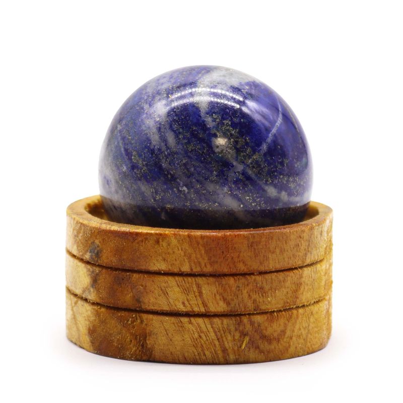 Esfera de cristal de 50 mm - Lapislázuli afgano con soporte