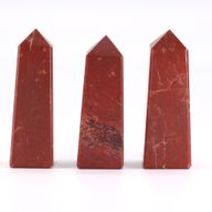 Puntas de obelisco de piedra preciosa aprox. 5 cm - jaspe rojo