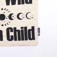 Bolso Básico Icónico  - Mantente salvaje, Niño con ánimo - (40x36cm) - Natural 4oz
