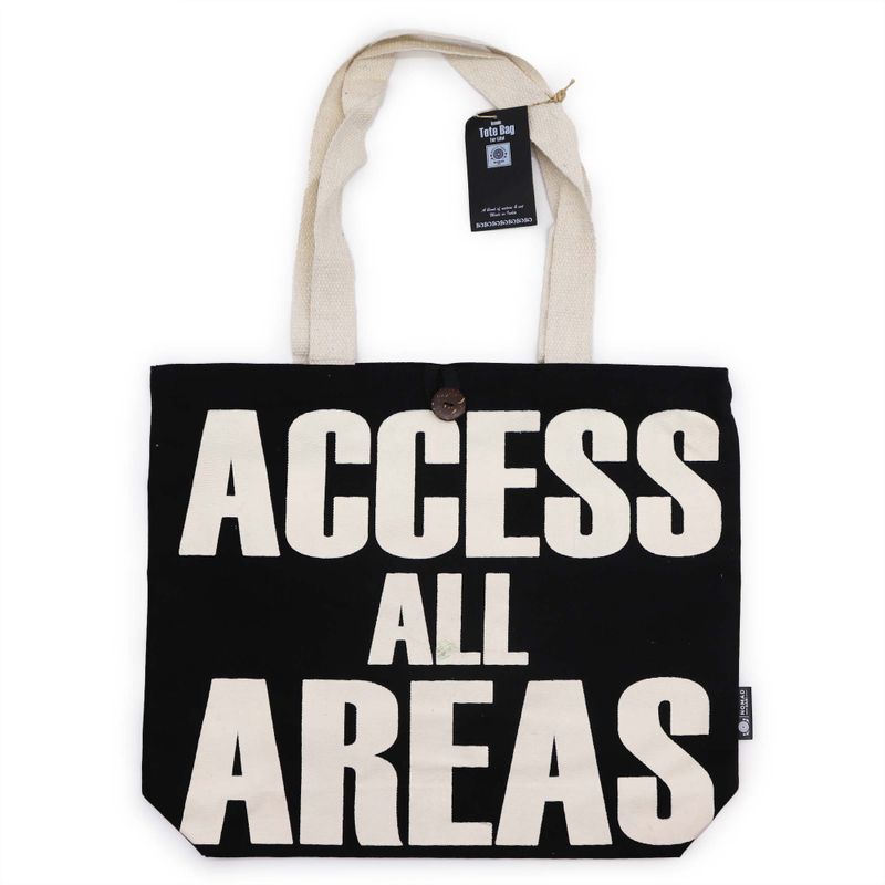 Bolso Básico Icónico - ACCESO A TODAS LAS ÁREAS  -Negro natural 10 oz (36 x 43 x 10 cm)
