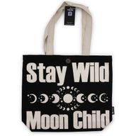 Bolso Básico Icónico - Mantente salvaje, niño con ánimo - Negro natural 10 oz (36 x 43 x 10 cm)