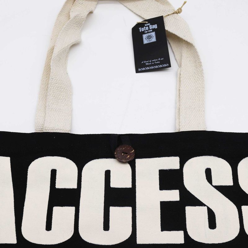 Bolso Básico Icónico - ACCESO A TODAS LAS ÁREAS  -Negro natural 10 oz (36 x 43 x 10 cm)