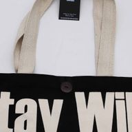Bolso Básico Icónico - Mantente salvaje, niño con ánimo - Negro natural 10 oz (36 x 43 x 10 cm)