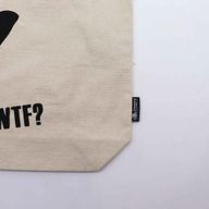 Bolso Básico Icónico - Gato negro - Natural 10 oz (36 x 43 x 10 cm)