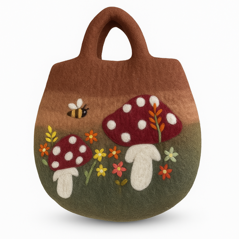 Bolsa de fieltro para jardín de setas - 35 x 27 cm