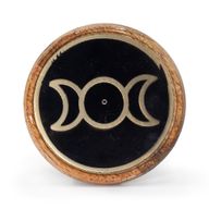 Oro y negro sobre madera de mango - Triple Luna