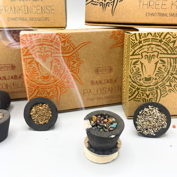 Copas de Resina y Smudge Étnicas Tribales Banjara