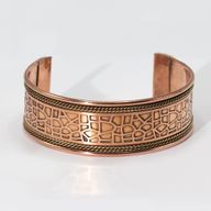 Pulseras de cobre con banda ancha y decoración de latón (surtidas)