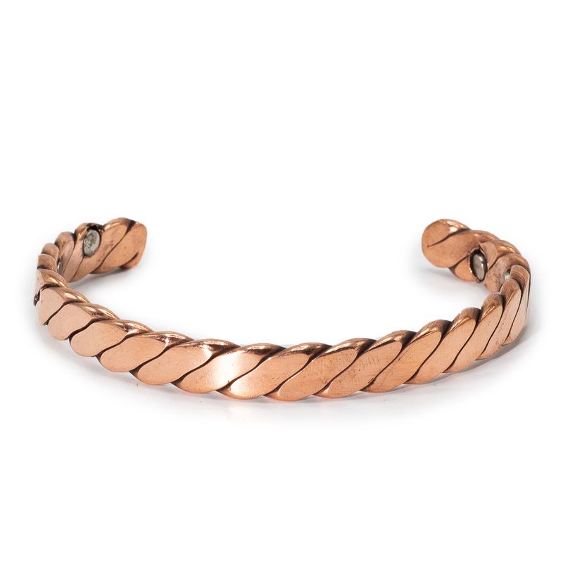 Pulseras Masculinas de Cobre Macizo con Imanes (surtidas)