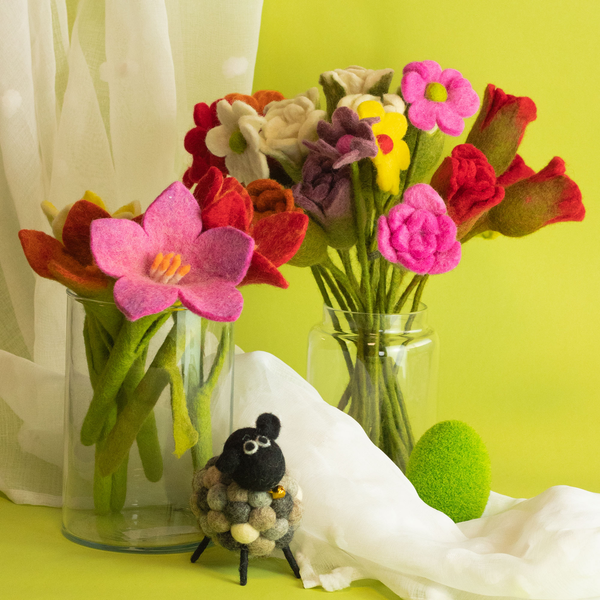 Flores de Fieltro Decorativas