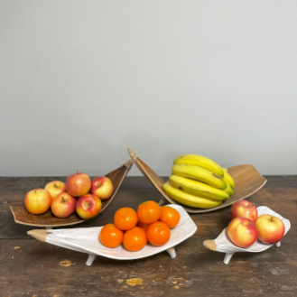 Juego de Frutero Hoja de Coco